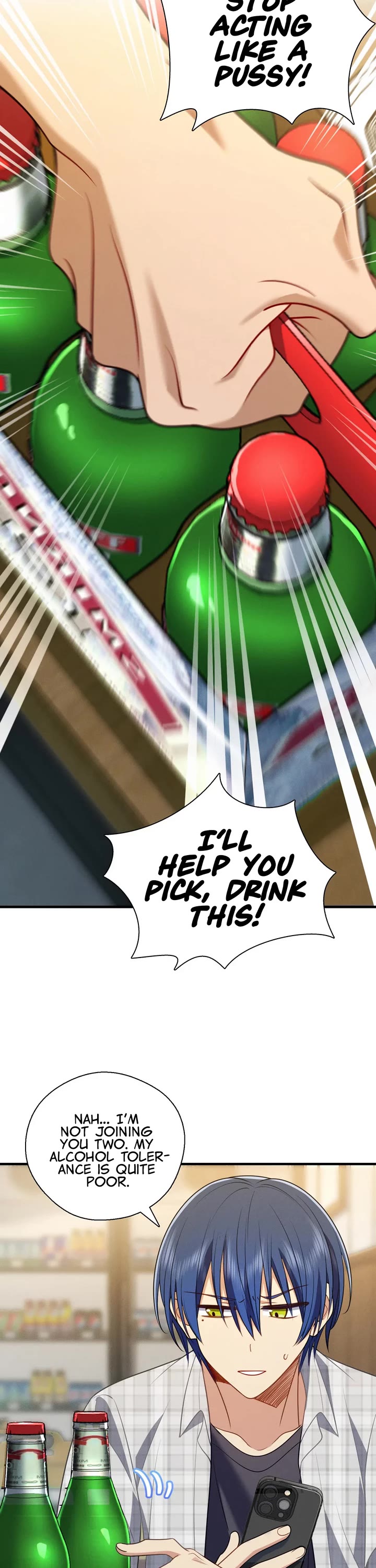 Please Behave, My Wife Chapter 64 page 22 - Chapter 64: The Three Of Us, Bottoms Up!