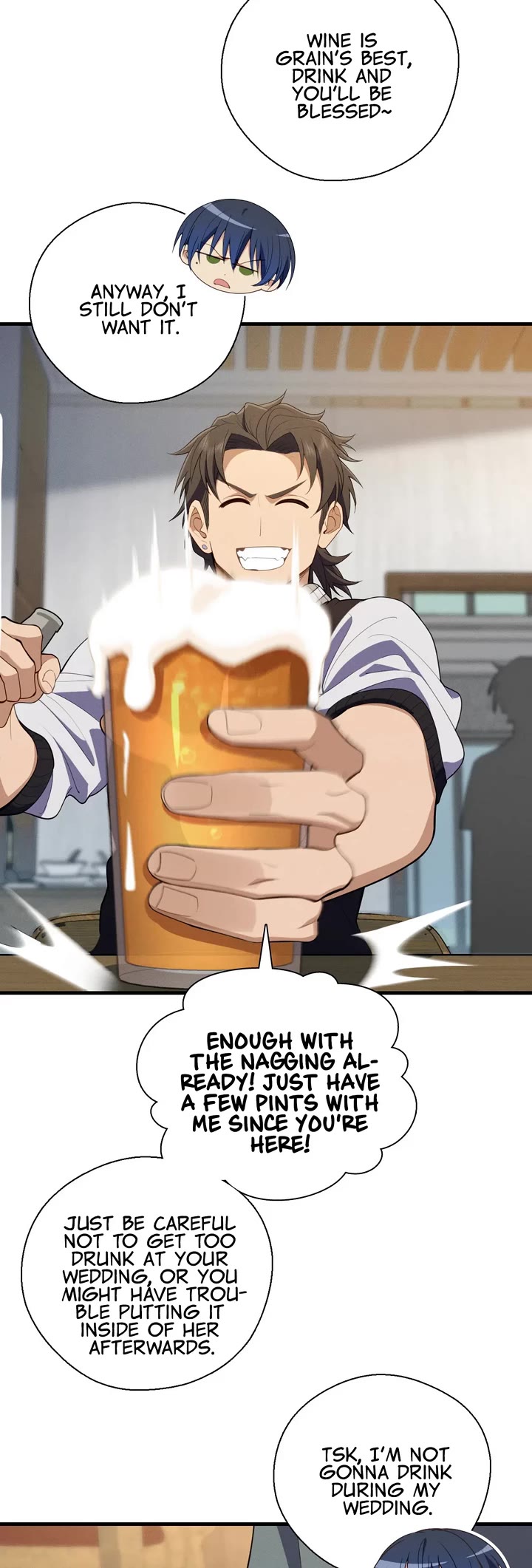 Please Behave, My Wife Chapter 64 page 25 - Chapter 64: The Three Of Us, Bottoms Up!