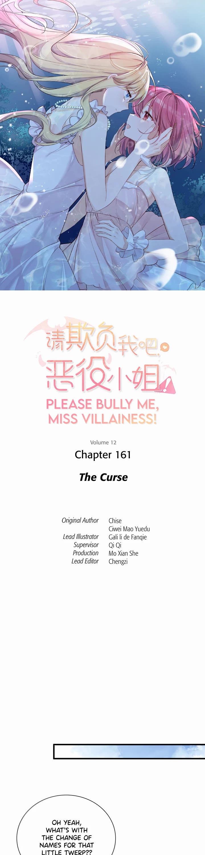 Please Bully Me, Miss Villainess! Chapter 161 page 1 - Chapter 161: The Curse