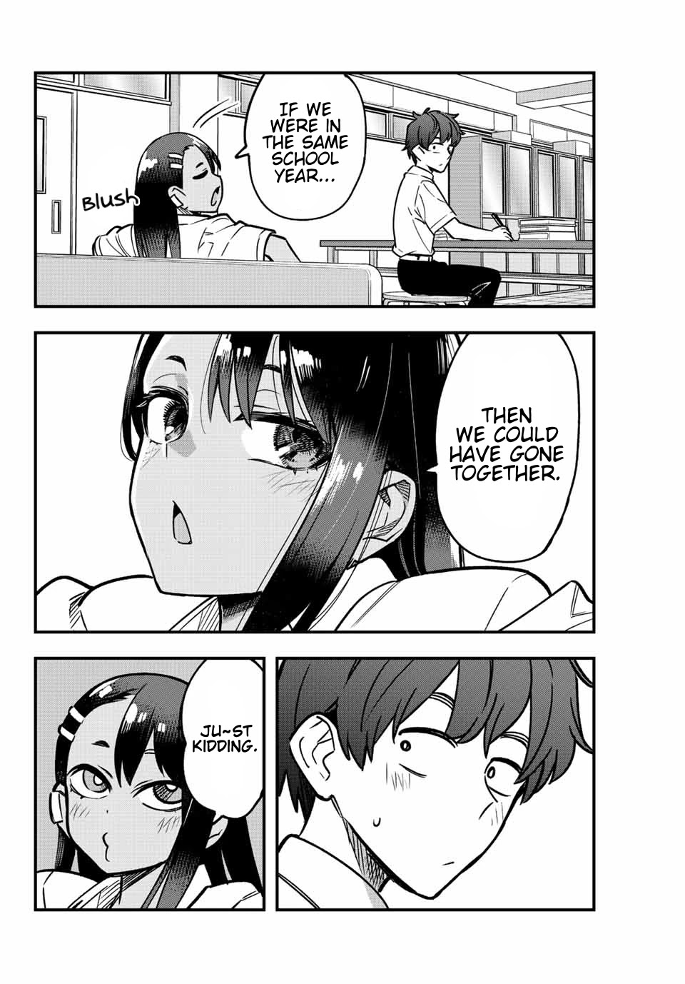 Please don't bully me, Nagatoro Chapter 100 page 4 - Chapter 100: If We Were In The Same School Year...