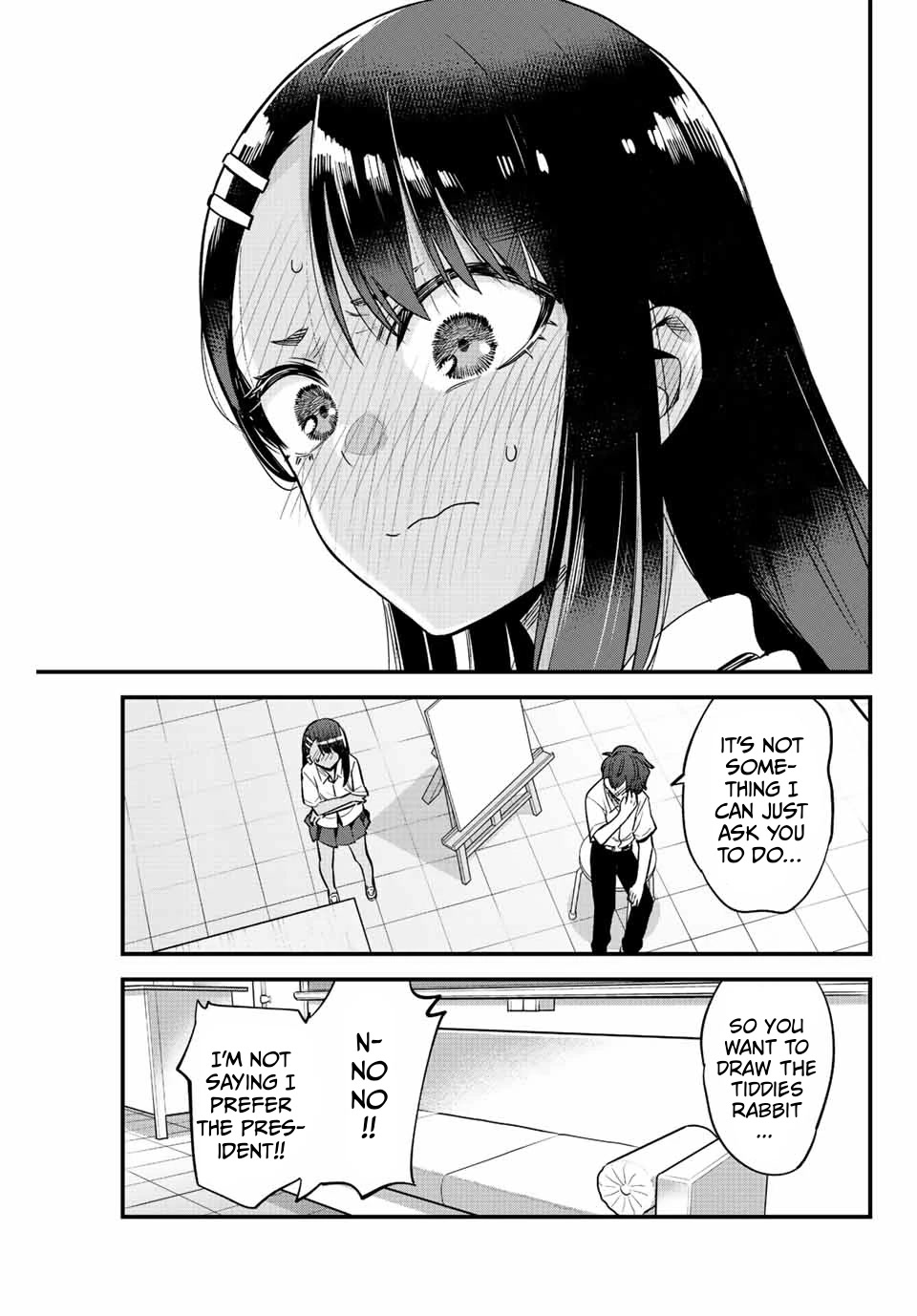 Please don't bully me, Nagatoro Chapter 112 page 13 - Chapter 112: Who do you want to draw, Senpai?