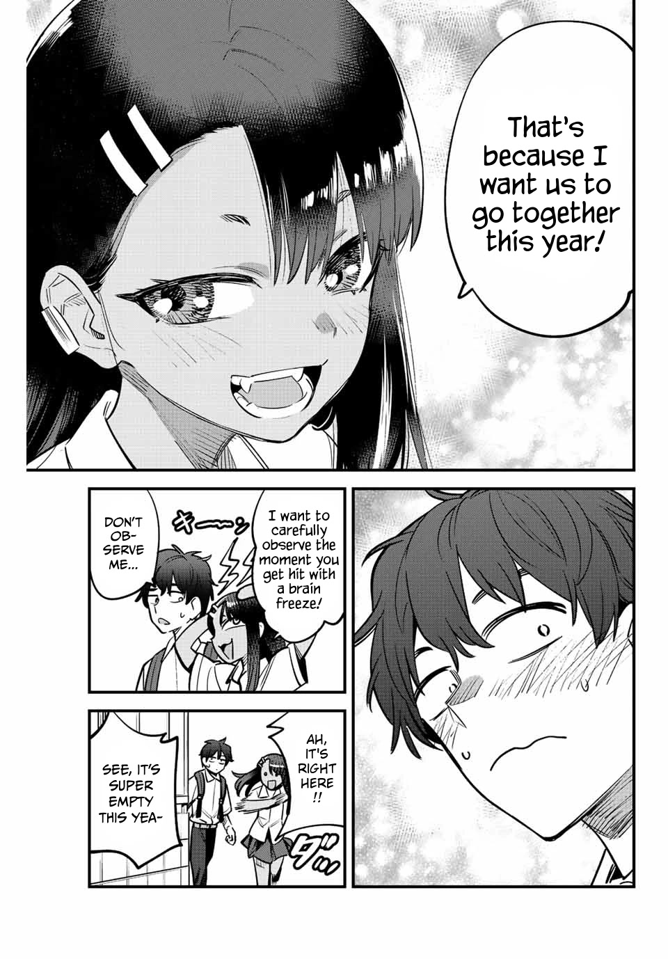 Please don't bully me, Nagatoro Chapter 115 page 11 - Chapter 115: You want to kiss me, don't you Senpai? ♥