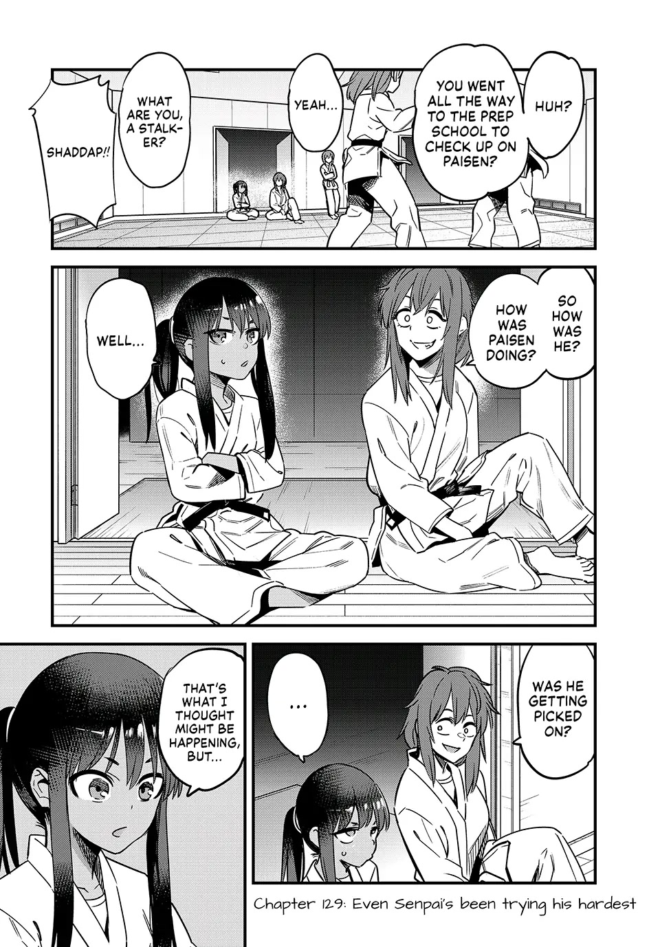 Please don't bully me, Nagatoro Chapter 129 page 1 - Chapter 129: Even Senpai's been trying his hardest