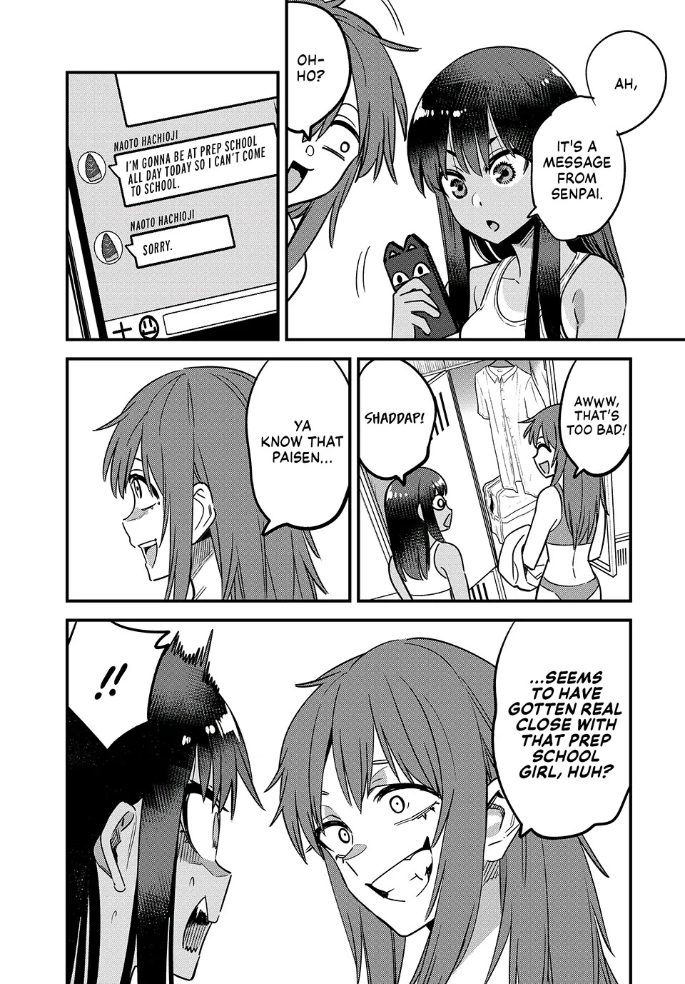 Please don't bully me, Nagatoro Chapter 129 page 12 - Chapter 129: Even Senpai's been trying his hardest