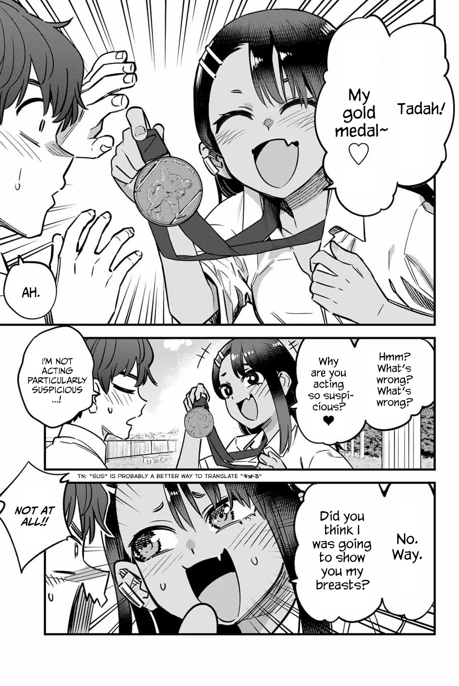 Please don't bully me, Nagatoro Chapter 143 page 9 - Chapter 143: Come one, please say something, Senpai.