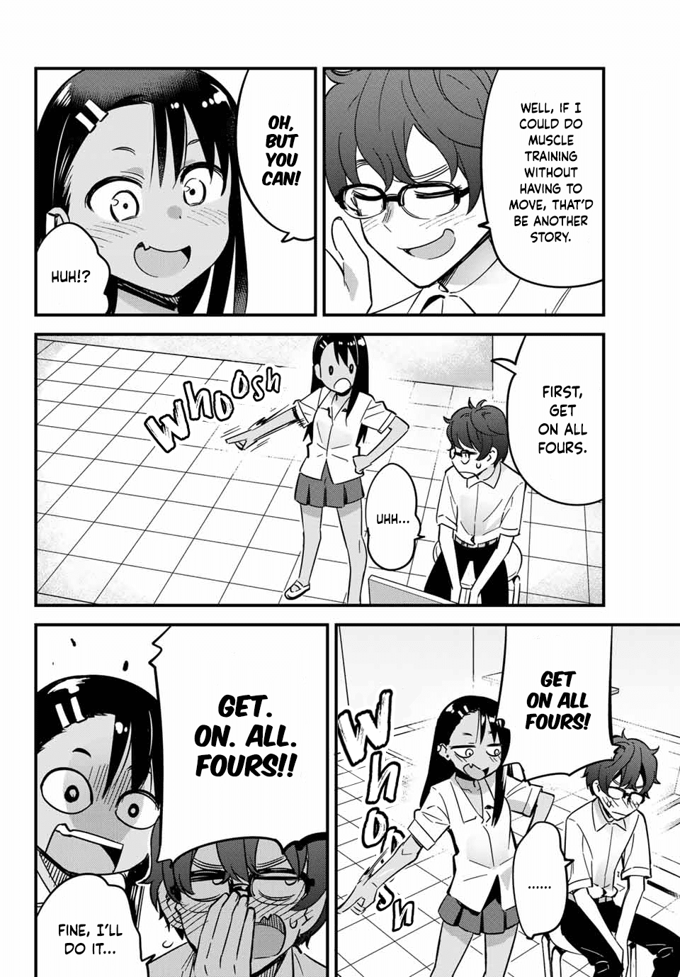 Please don't bully me, Nagatoro Chapter 15 page 4 - Chapter 15: Senpai, Your Arms Are So Thin!!
