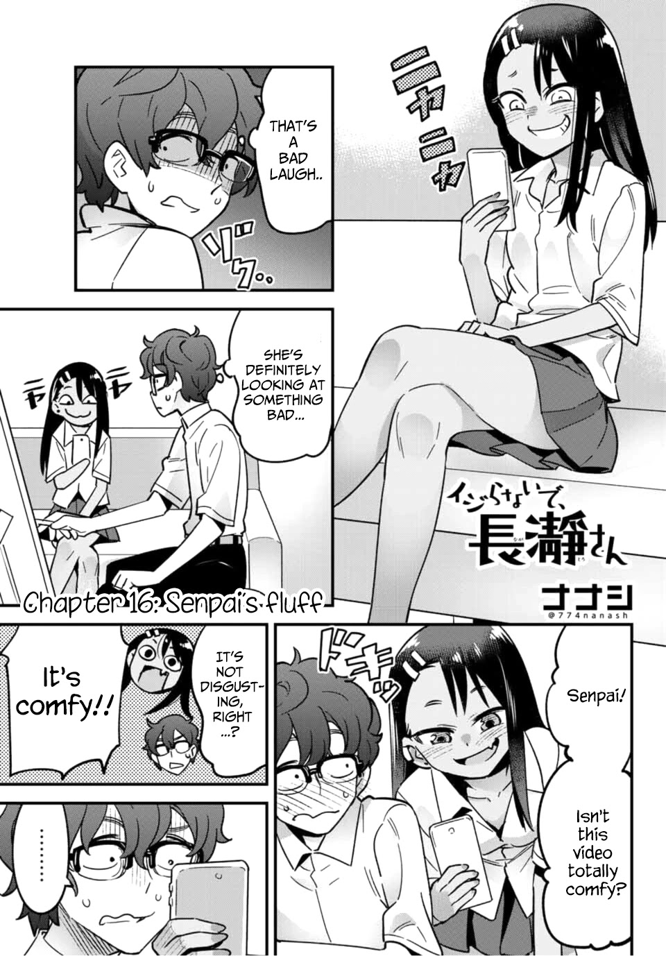 Please don't bully me, Nagatoro Chapter 16 page 1 - Chapter 16: Senpai's fluff