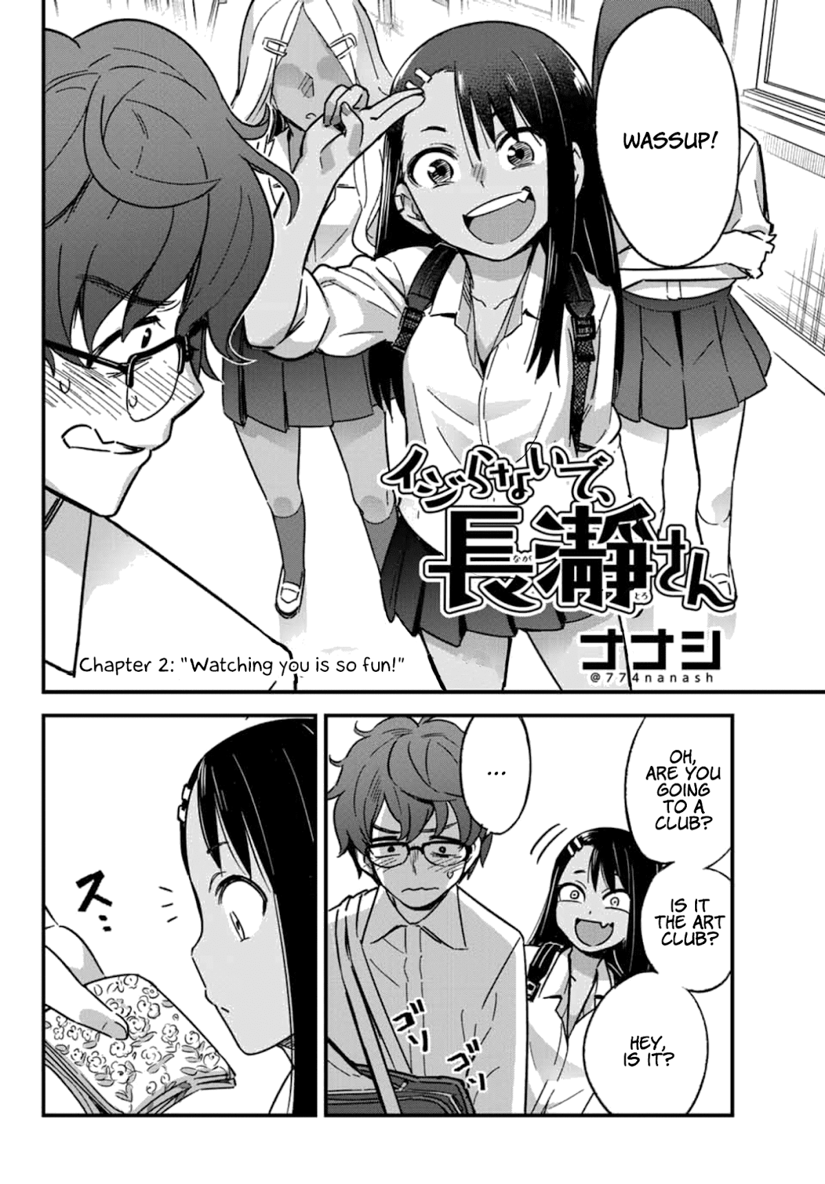 Please don't bully me, Nagatoro Chapter 2 page 2 - Chapter 2: "Watching you is so fun!"