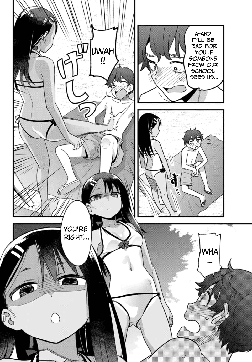 Please don't bully me, Nagatoro Chapter 23 page 10 - Chapter 23: I'll rub it on for you♥ Senpai