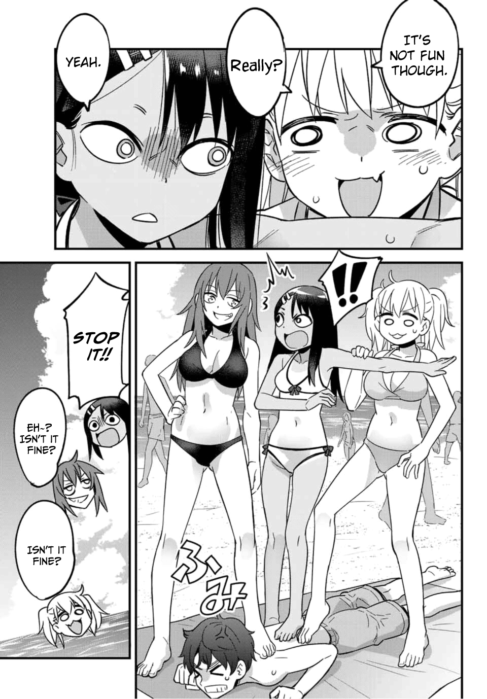 Please don't bully me, Nagatoro Chapter 23 page 15 - Chapter 23: I'll rub it on for you♥ Senpai