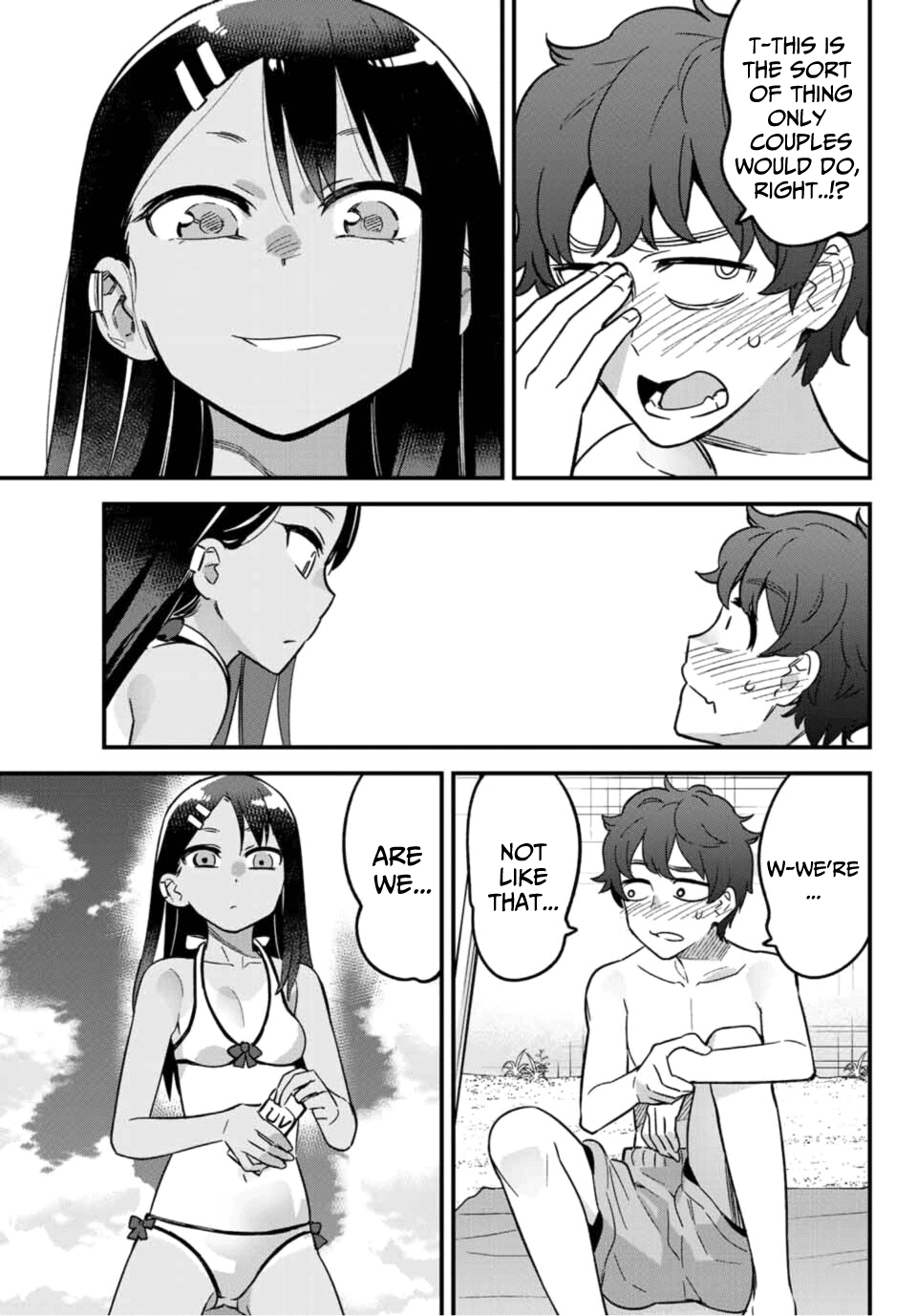 Please don't bully me, Nagatoro Chapter 23 page 9 - Chapter 23: I'll rub it on for you♥ Senpai