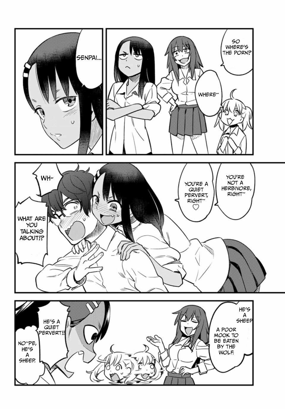 Please don't bully me, Nagatoro Chapter 32 page 14 - Chapter 32: Senpai is a quiet pervert