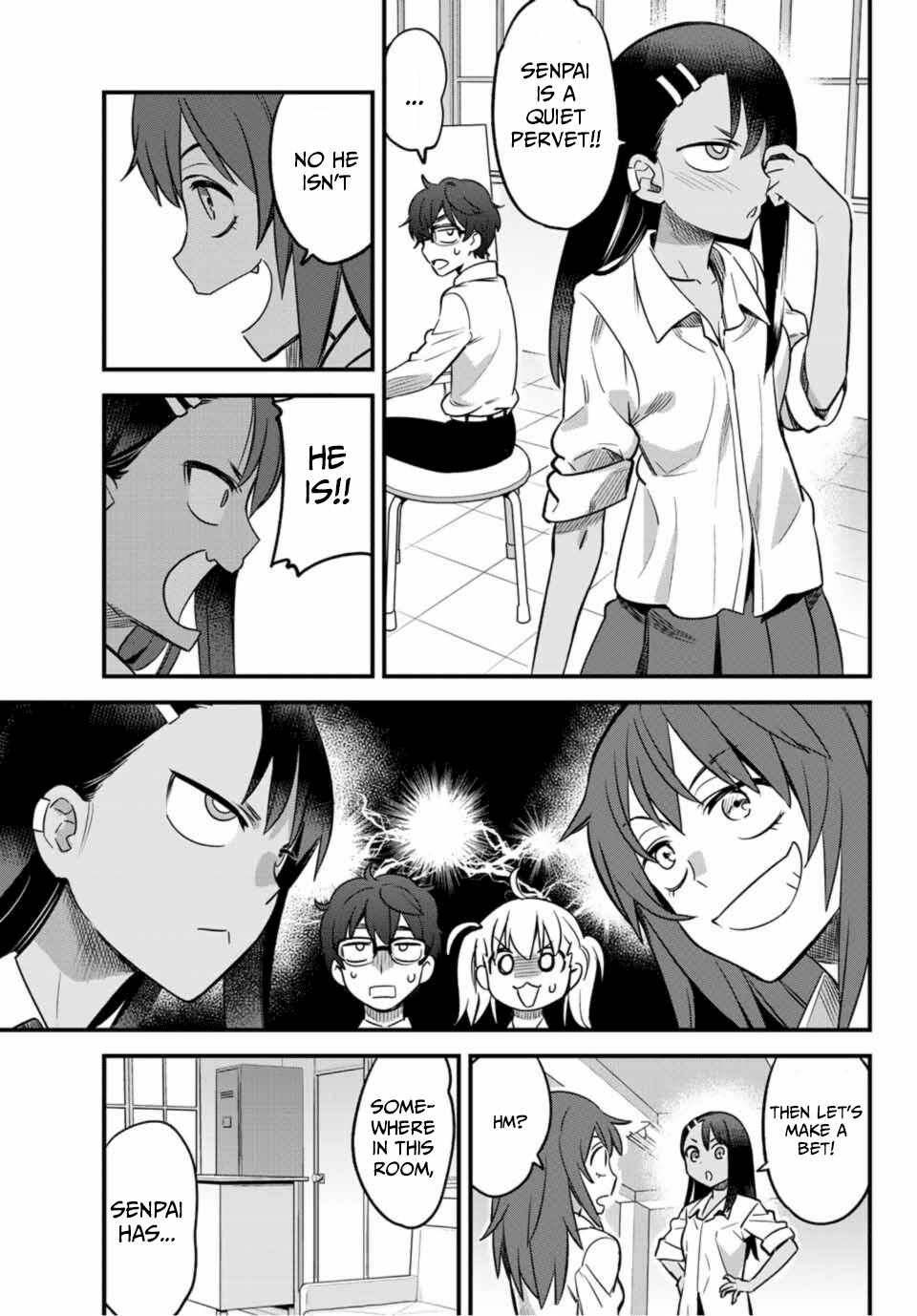 Please don't bully me, Nagatoro Chapter 32 page 9 - Chapter 32: Senpai is a quiet pervert