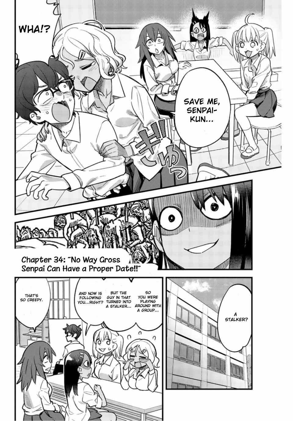 Please don't bully me, Nagatoro Chapter 34 page 2 - Chapter 34: No Way Gross Senpai Can Have a Proper Date!!
