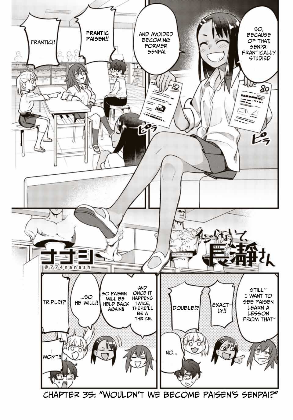 Please don't bully me, Nagatoro Chapter 35 page 1 - Chapter 35: Wouldn't We Become Paisen's Senpai?
