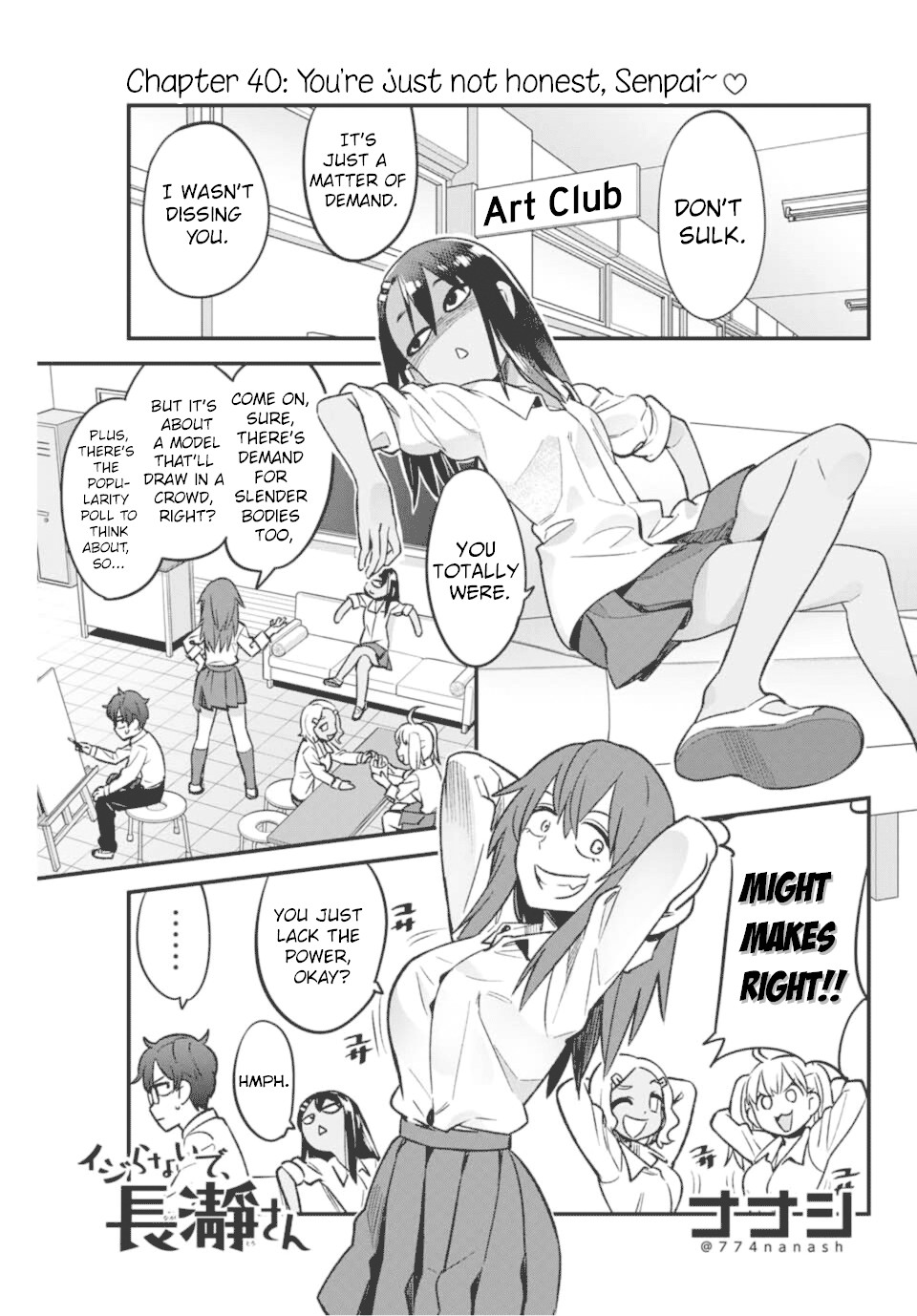 Please don't bully me, Nagatoro Chapter 40 page 1 - Chapter 40: You're just not honest, Senpai~♡