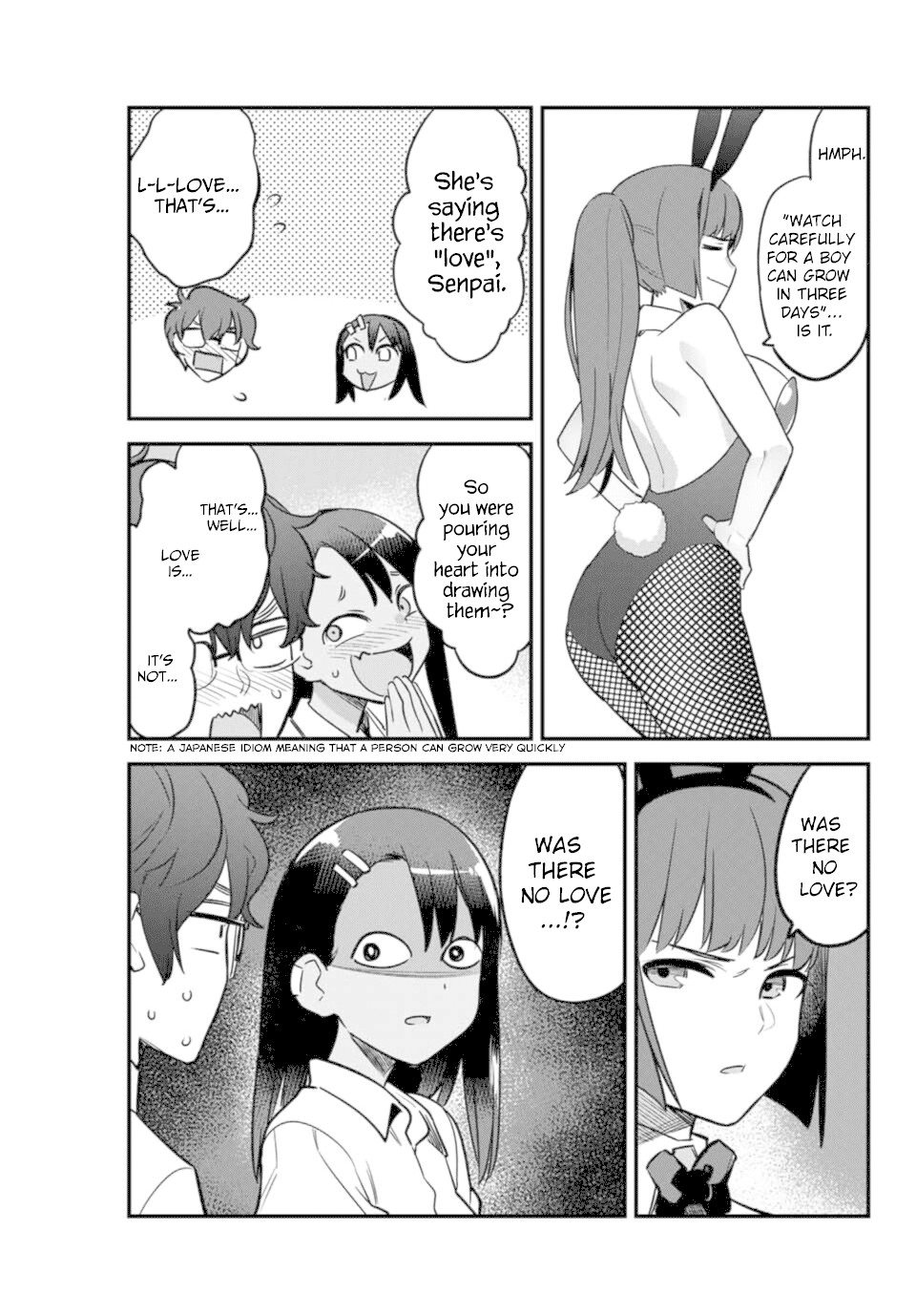 Please don't bully me, Nagatoro Chapter 46 page 15 - Chapter 46: She's saying there's "love," Senpai.