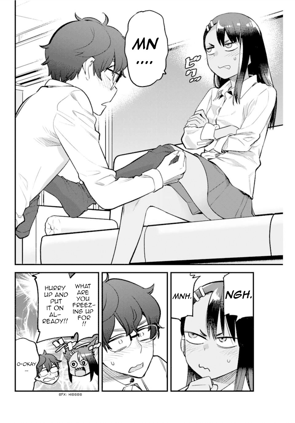 Please don't bully me, Nagatoro Chapter 53 page 14 - Chapter 53: Senpai, hurry up and put it on me~♡