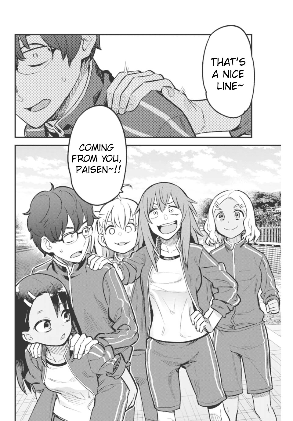Please don't bully me, Nagatoro Chapter 57 page 14 - Chapter 57: That's a nice line~ Coming from you, Paisen!!