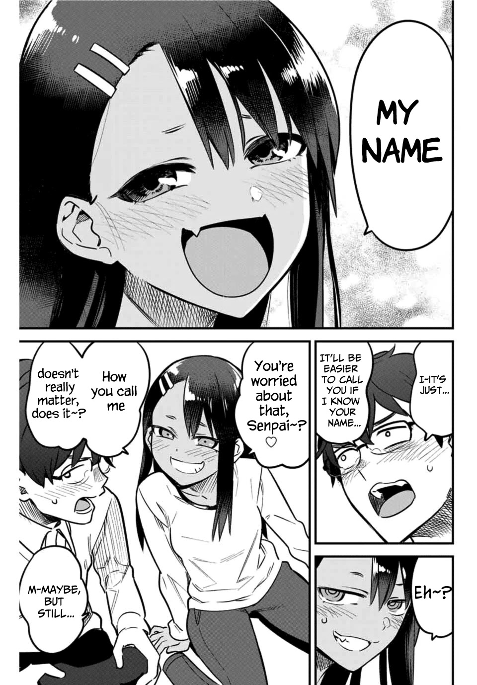 Please don't bully me, Nagatoro Chapter 62 page 3 - Chapter 62: So you want to know... my name... Senpai!!
