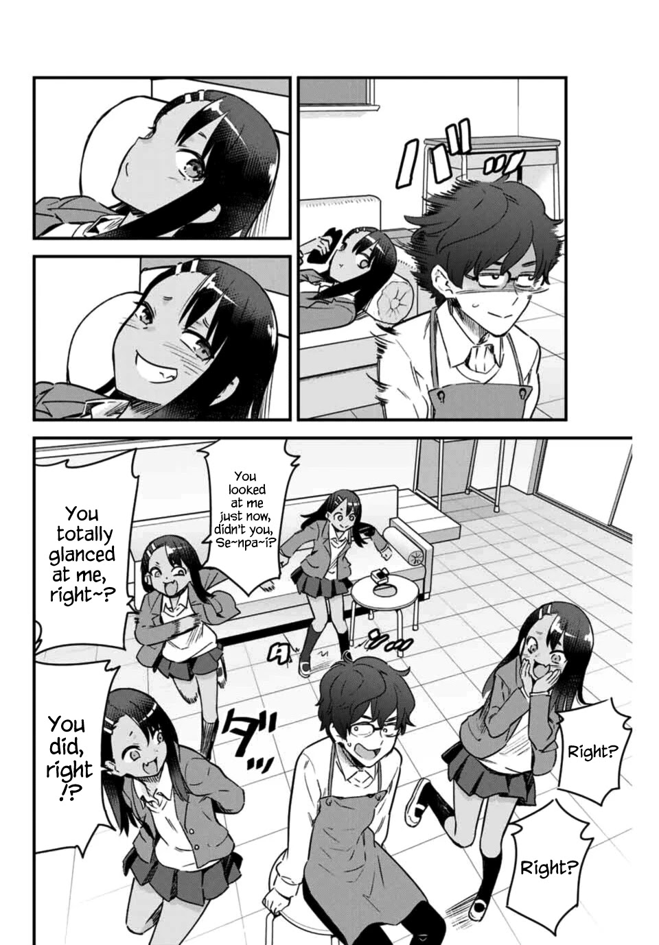 Please don't bully me, Nagatoro Chapter 67 page 4 - Chapter 67: I won't tell you, Senpa~i♡