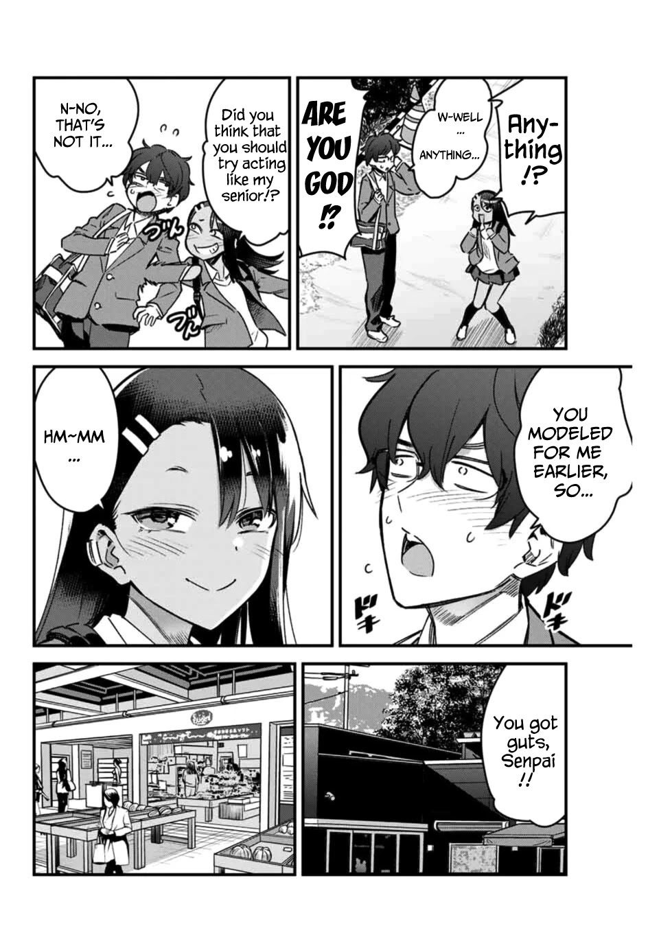 Please don't bully me, Nagatoro Chapter 68 page 6 - Chapter 68: Well~ I'm stuffed, Senpai!