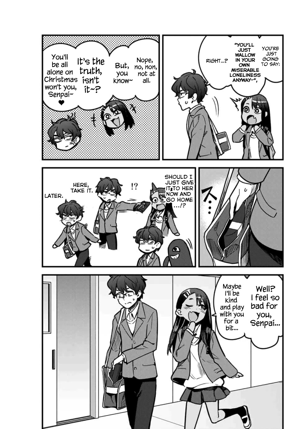 Please don't bully me, Nagatoro Chapter 69 page 9 - Chapter 69: You'll be all alone on Christmas won't you, Senpai~♡