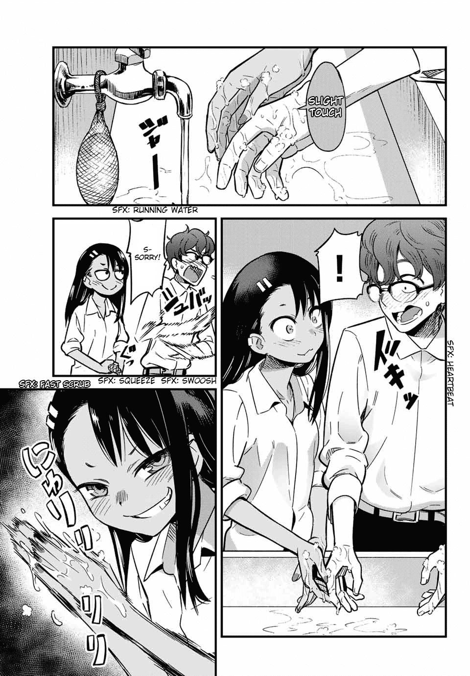 Please don't bully me, Nagatoro Chapter 7 page 5 - Chapter 7: Senpai, You Still Have Soap on You