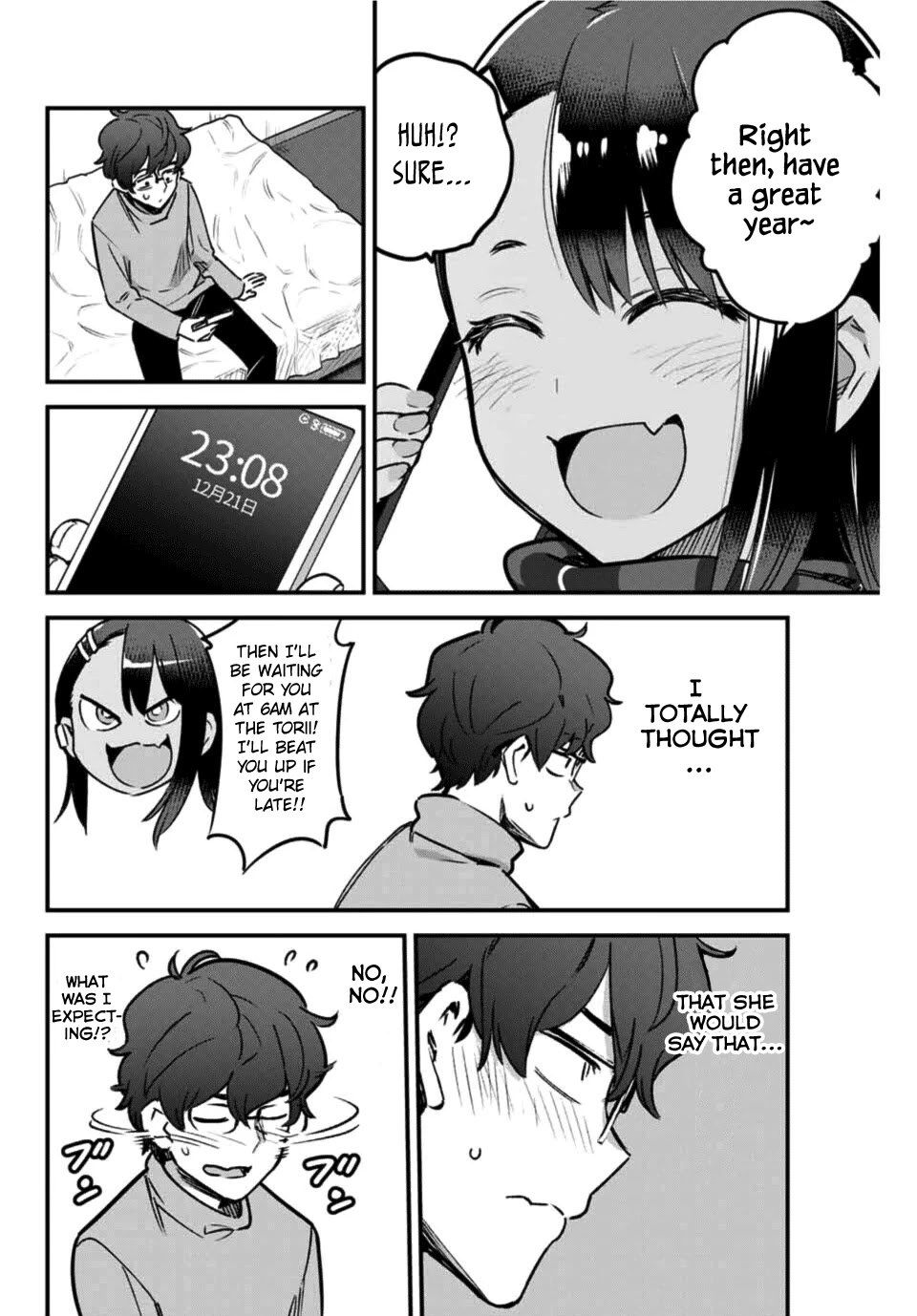 Please don't bully me, Nagatoro Chapter 71 page 4 - Chapter 71: So, what's your luck this year, Senpai~?