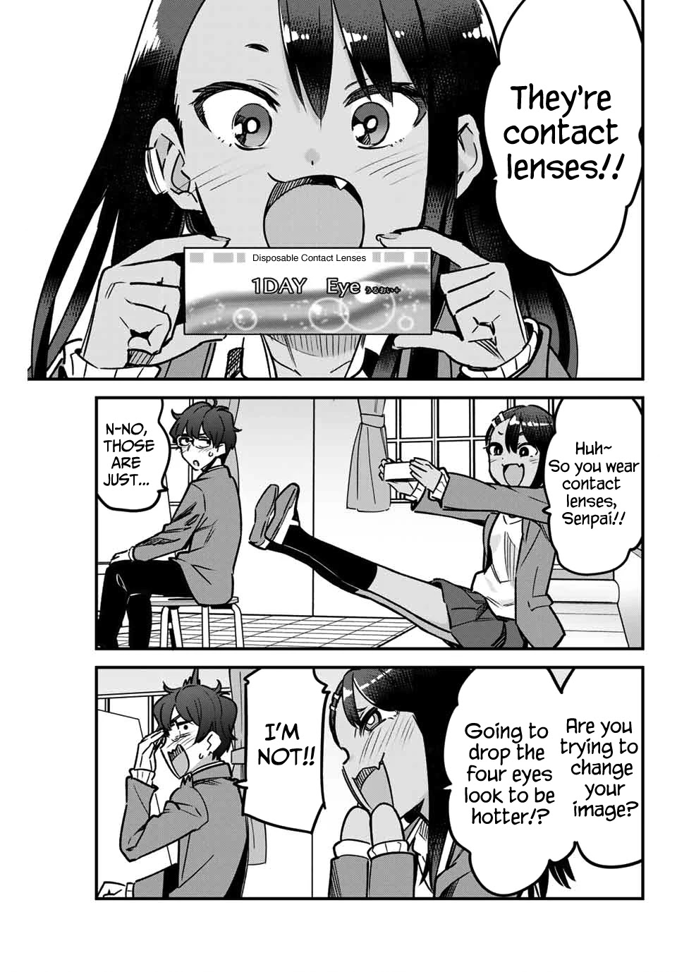 Please don't bully me, Nagatoro Chapter 73 page 3 - Chapter 73: So you wear contact lenses, Senpai!!