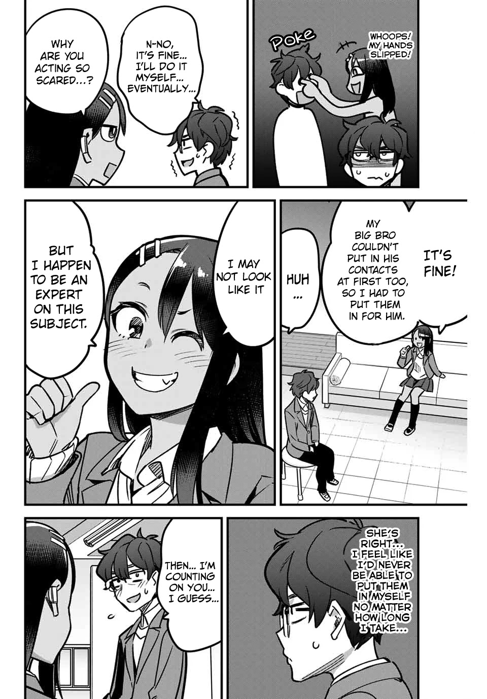 Please don't bully me, Nagatoro Chapter 73 page 6 - Chapter 73: So you wear contact lenses, Senpai!!