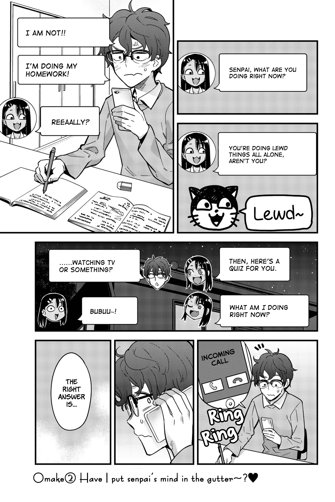Please don't bully me, Nagatoro Chapter 8.2 page 1 - Chapter 8.2: Have I Put Senpai's Mind in the Gutter~? ❤