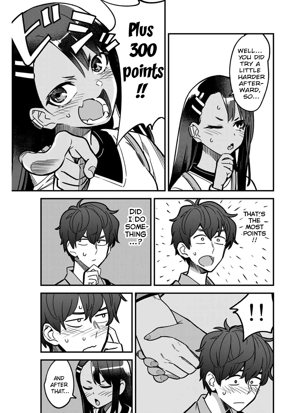 Please don't bully me, Nagatoro Chapter 89 page 13 - Chapter 89: Let me tell you your score today, Senpai!!