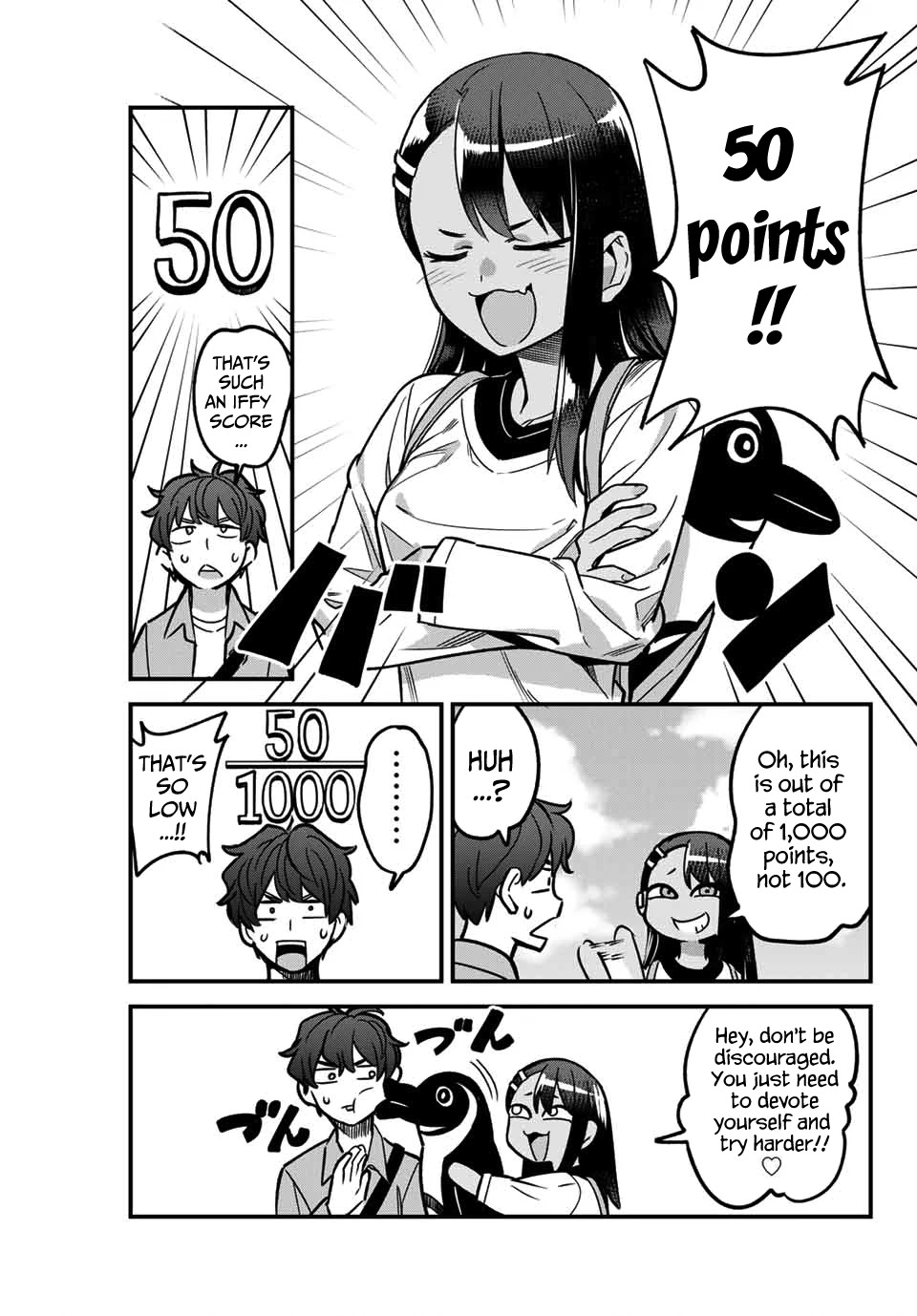 Please don't bully me, Nagatoro Chapter 89 page 15 - Chapter 89: Let me tell you your score today, Senpai!!
