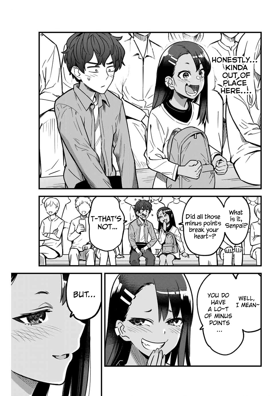 Please don't bully me, Nagatoro Chapter 89 page 5 - Chapter 89: Let me tell you your score today, Senpai!!