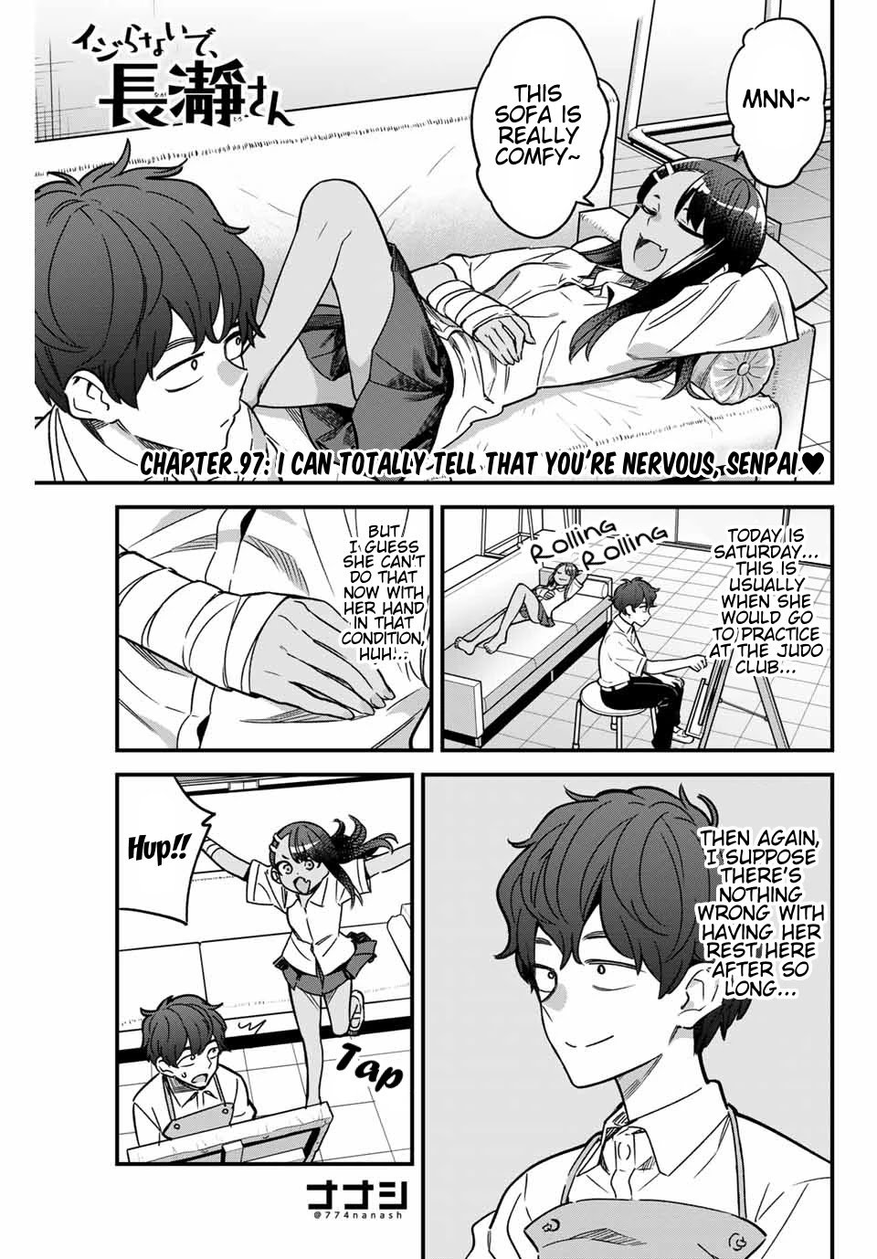 Please don't bully me, Nagatoro Chapter 97 page 1 - Chapter 97: I Can Totally Tell That You're Nervous