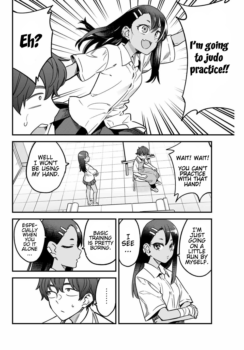Please don't bully me, Nagatoro Chapter 97 page 2 - Chapter 97: I Can Totally Tell That You're Nervous