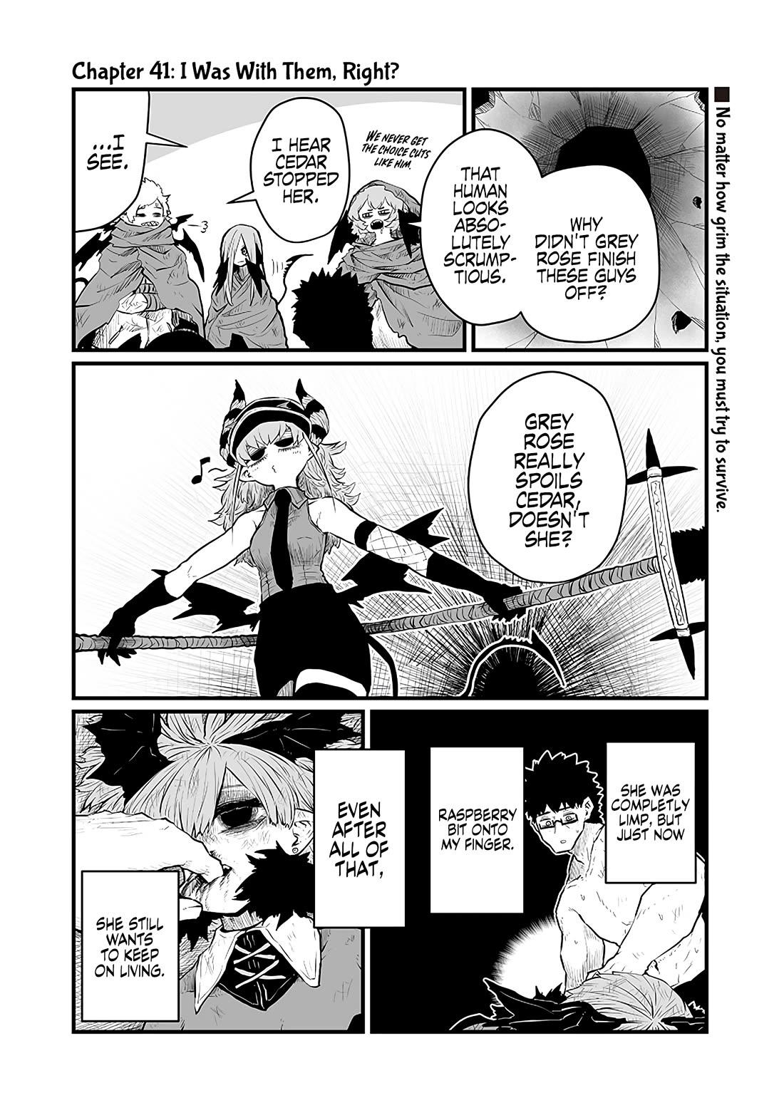 Please Give Me Your Blood, I Will Serve You in Gratitude Chapter 41 page 1 - Chapter 41: I Was With Them, Right?