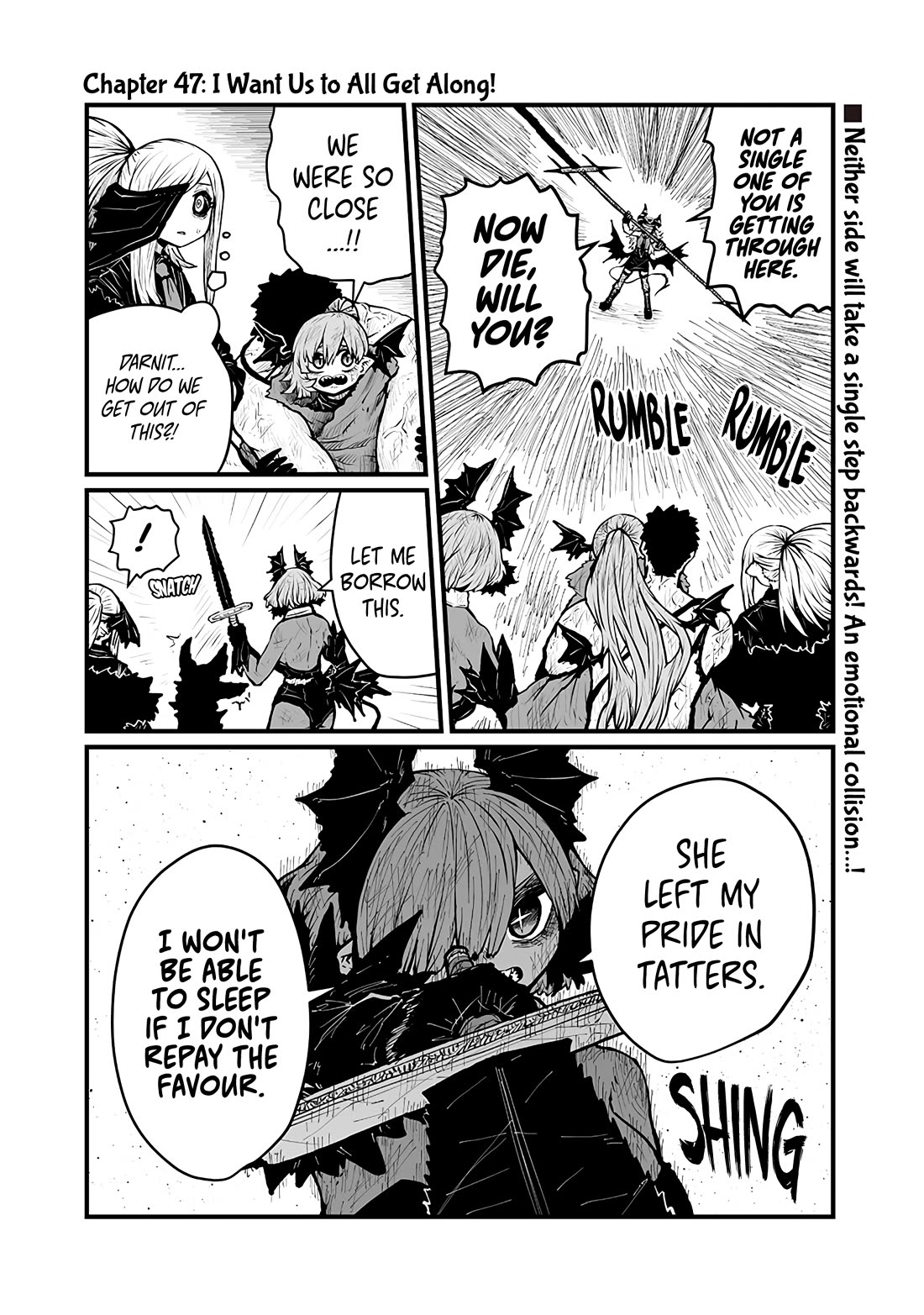 Please Give Me Your Blood, I Will Serve You in Gratitude Chapter 47 page 1 - Chapter 47: I Want Us to All Get Along!
