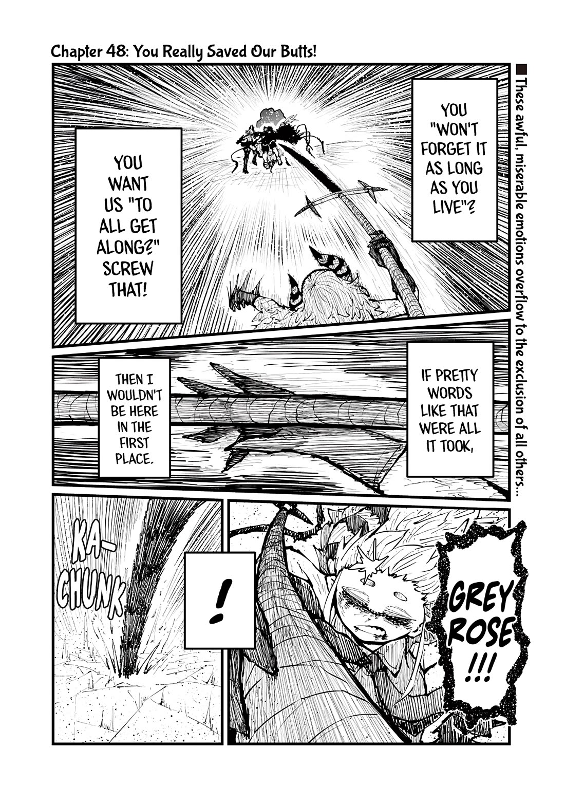 Please Give Me Your Blood, I Will Serve You in Gratitude Chapter 48 page 1 - Chapter 48: You Really Saved Our Butts!