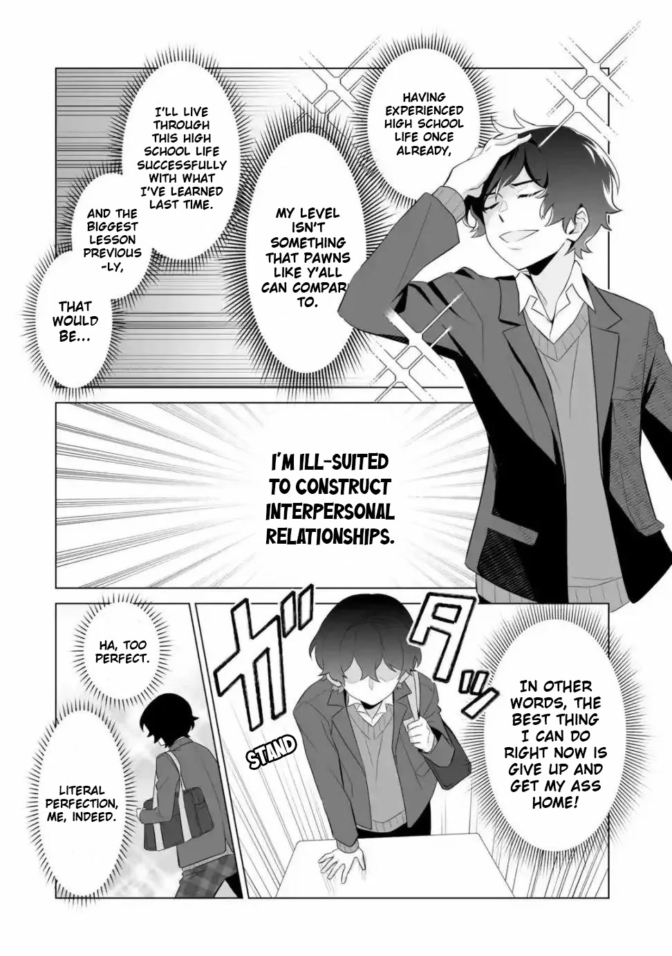 Please Leave Me Alone (For Some Reason, She Wants to Change a Lone Wolf's Helpless High School Life.) Chapter 1 page 40 - Chapter 1: A Loner Can't Make Friends Even After Going Back, Right?