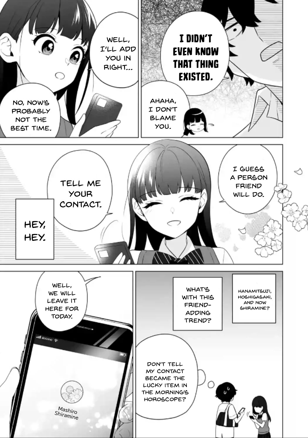 Please Leave Me Alone (For Some Reason, She Wants to Change a Lone Wolf's Helpless High School Life.) Chapter 10 page 17 - Chapter 10: Mashiro Shiramine Spoke to Me Again