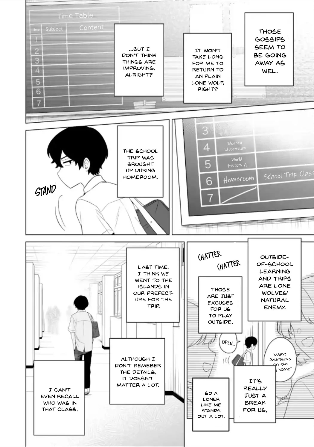 Please Leave Me Alone (For Some Reason, She Wants to Change a Lone Wolf's Helpless High School Life.) Chapter 10 page 2 - Chapter 10: Mashiro Shiramine Spoke to Me Again