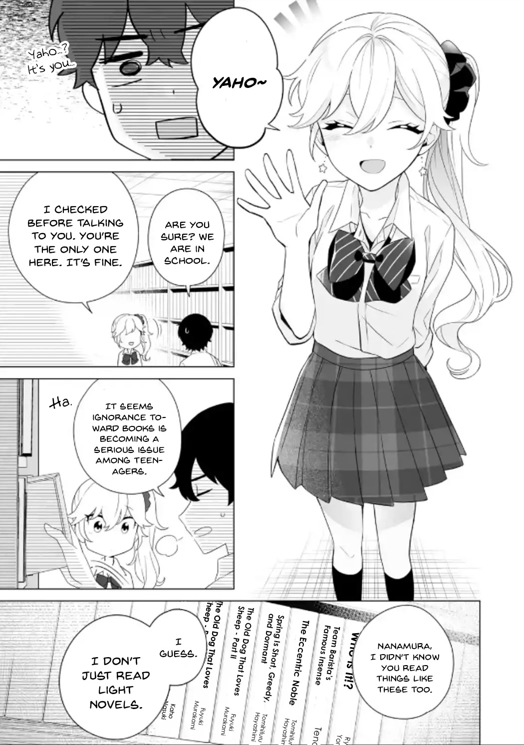 Please Leave Me Alone (For Some Reason, She Wants to Change a Lone Wolf's Helpless High School Life.) Chapter 10 page 5 - Chapter 10: Mashiro Shiramine Spoke to Me Again