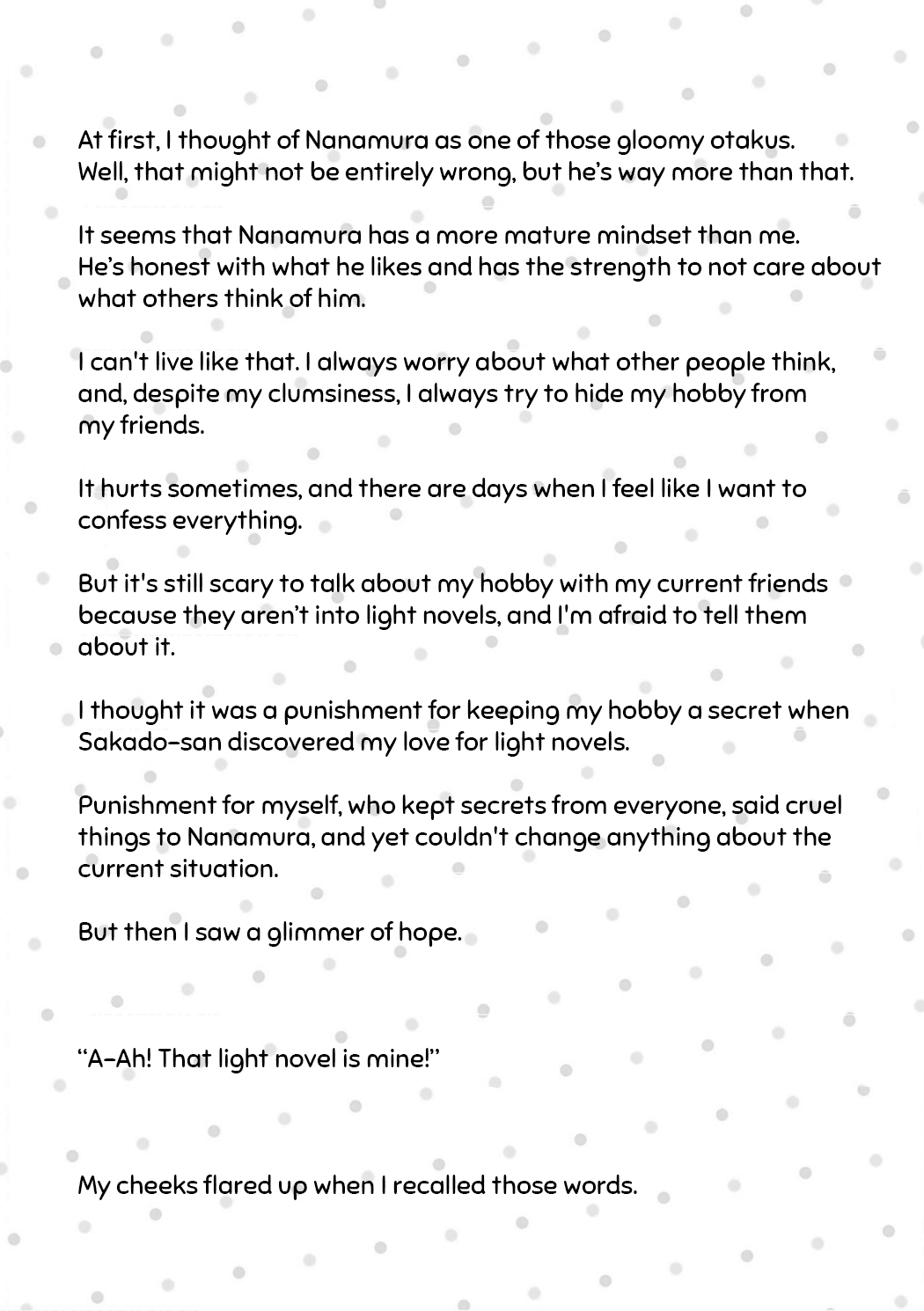 Please Leave Me Alone (For Some Reason, She Wants to Change a Lone Wolf's Helpless High School Life.) Chapter 11.5 page 14 - Chapter 11.5: Vol.2 Extras