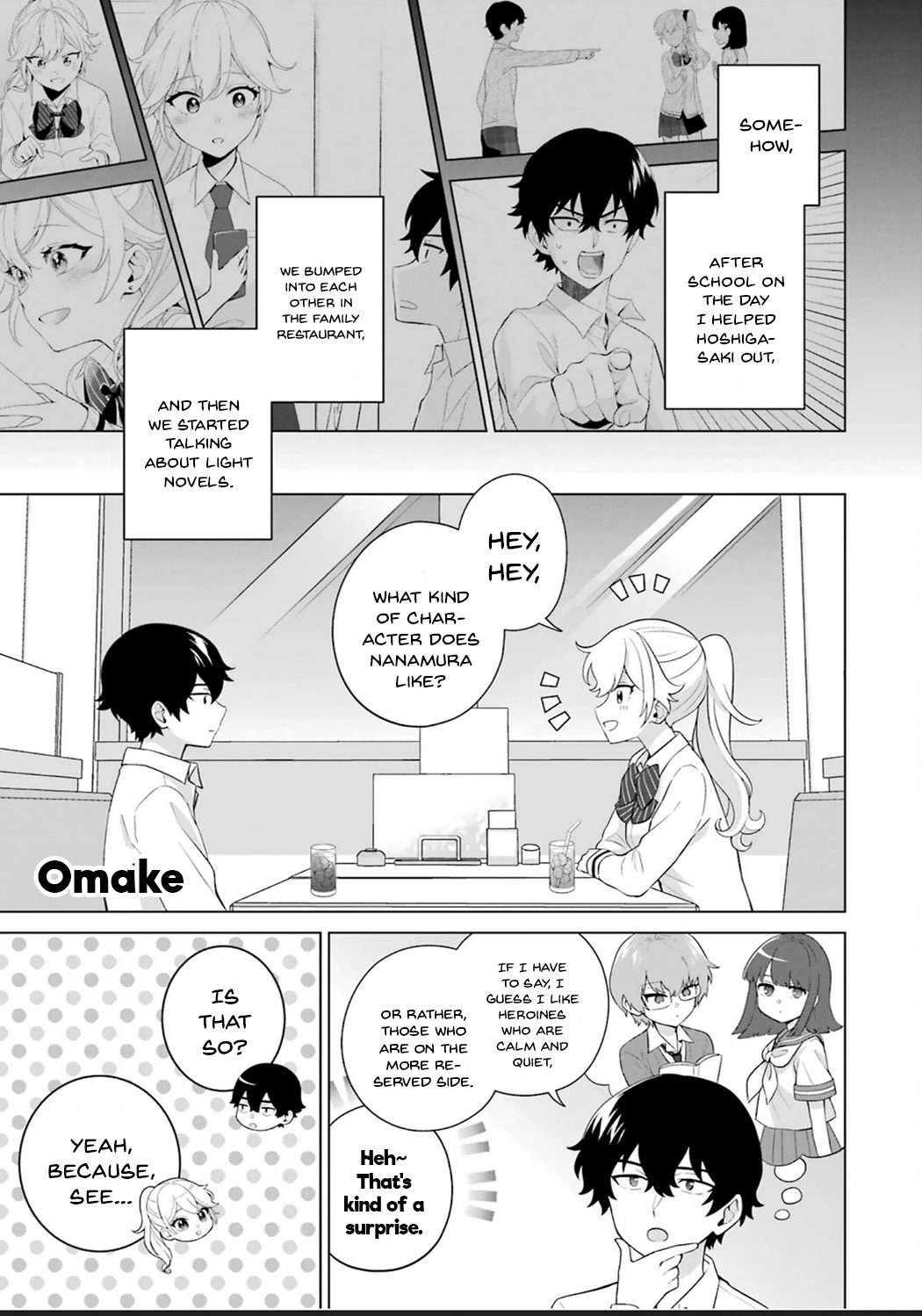 Please Leave Me Alone (For Some Reason, She Wants to Change a Lone Wolf's Helpless High School Life.) Chapter 11.5 page 5 - Chapter 11.5: Vol.2 Extras