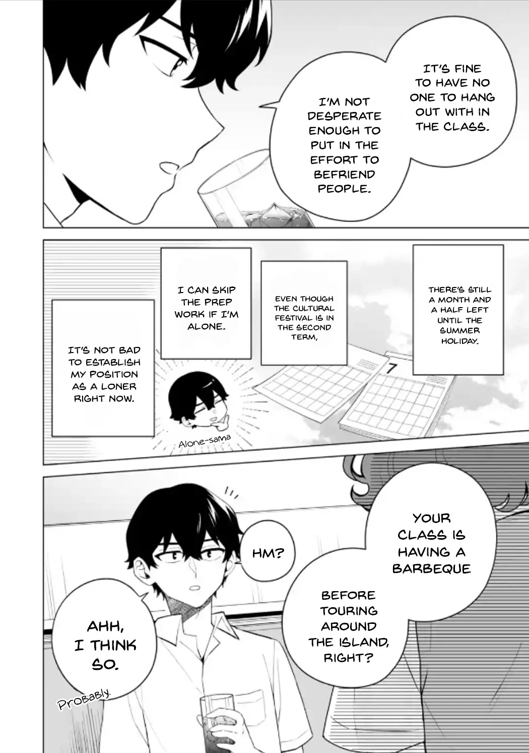 Please Leave Me Alone (For Some Reason, She Wants to Change a Lone Wolf's Helpless High School Life.) Chapter 12 page 18 - Chapter 12: I Want You to Stop Imposing These Normie Values of Yours onto Me, Alright?