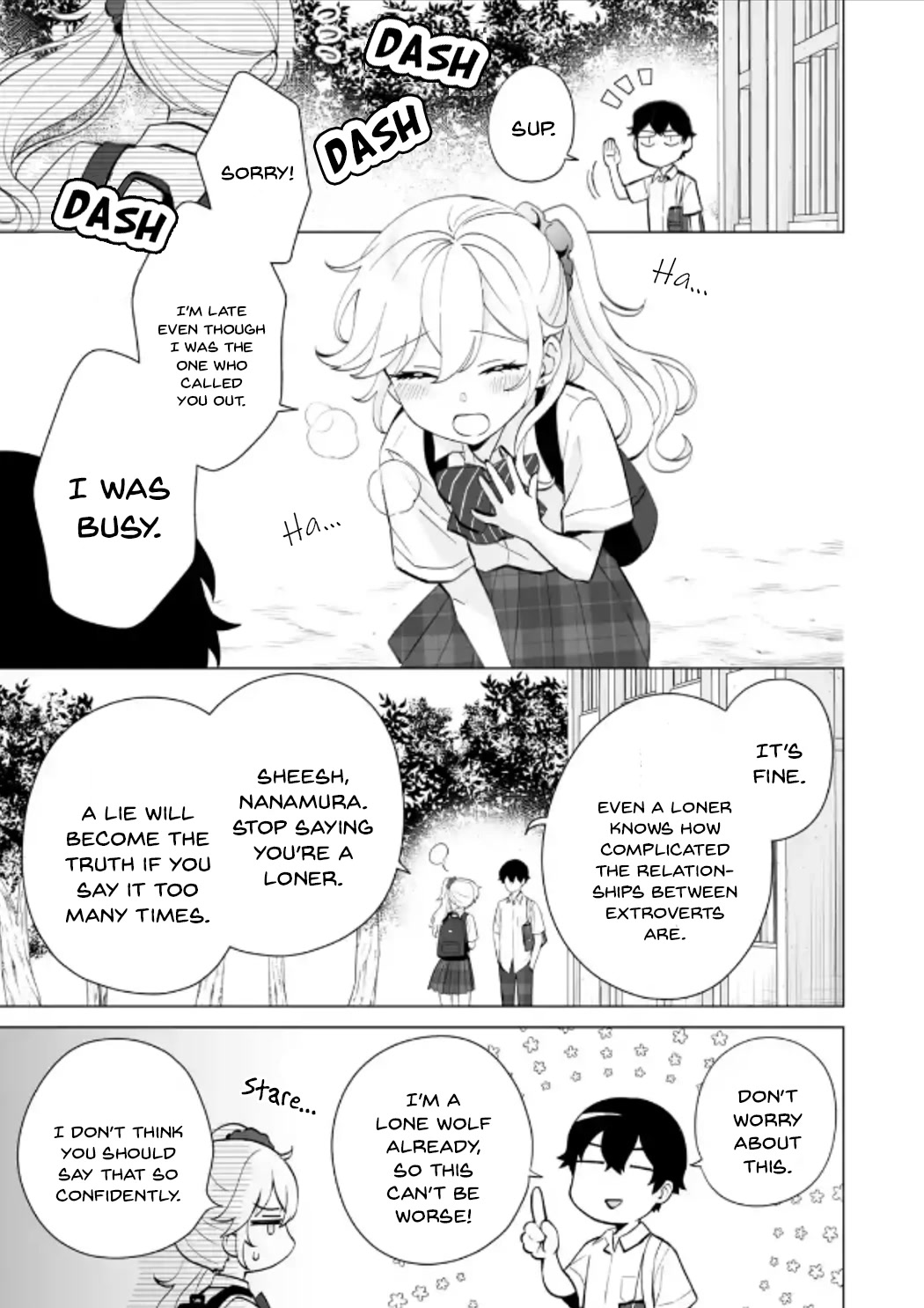Please Leave Me Alone (For Some Reason, She Wants to Change a Lone Wolf's Helpless High School Life.) Chapter 12 page 3 - Chapter 12: I Want You to Stop Imposing These Normie Values of Yours onto Me, Alright?