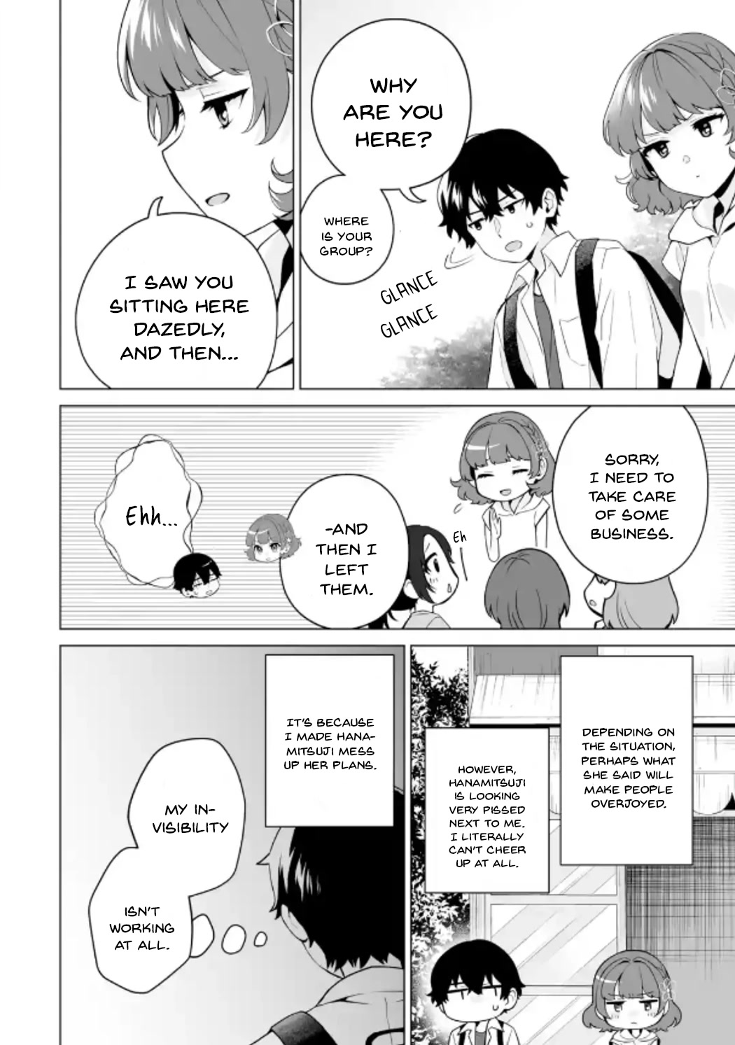 Please Leave Me Alone (For Some Reason, She Wants to Change a Lone Wolf's Helpless High School Life.) Chapter 15 page 4 - Chapter 15: That Isn't the Face I Want to See on Hanamitsuji, Right?