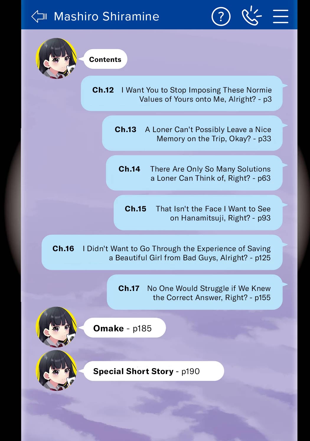 Please Leave Me Alone (For Some Reason, She Wants to Change a Lone Wolf's Helpless High School Life.) Chapter 17.5 page 4 - Chapter 17.5: Vol.3 Extras